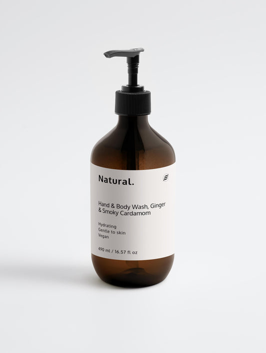 Natural. Hand & Body Wash, Ginger & Smoky Cardamom